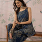 InWeave Peacock Teal Rose Leaf Strappy Set - Swadesiicart