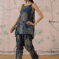 InWeave Peacock Teal Rose Leaf Strappy Set - Swadesiicart