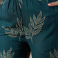 InWeave Dark Teal Leaf Halter Strappy Set - Swadesiicart