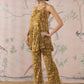 InWeave Dark Yellow Ethnic Halter Strappy Set - Swadesiicart