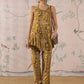 InWeave Dark Yellow Ethnic Halter Strappy Set - Swadesiicart