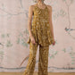 InWeave Dark Yellow Ethnic Halter Strappy Set - Swadesiicart