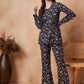InWeave Navy Beige Co Ord Set - Swadesiicart