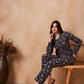 InWeave Navy Beige Co Ord Set - Swadesiicart