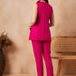 InWeave Rani Pink 3 Piece Co Ord Set With Belt - Swadesiicart