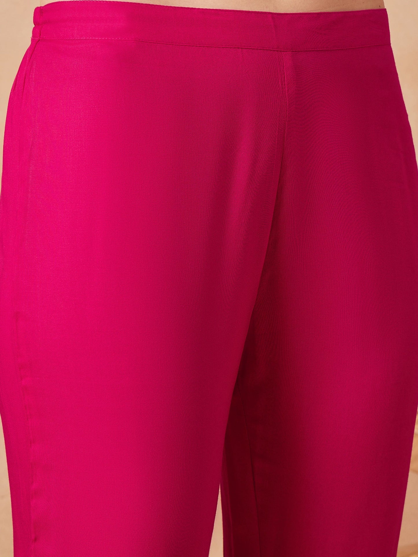 InWeave Rani Pink 3 Piece Co Ord Set With Belt - Swadesiicart