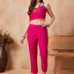 InWeave Rani Pink 3 Piece Co Ord Set With Belt - Swadesiicart
