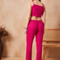 InWeave Rani Pink 3 Piece Co Ord Set With Belt - Swadesiicart