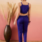 InWeave Blue 3 Piece Co Ord Set With Belt - Swadesiicart