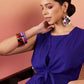 InWeave Blue 3 Piece Co Ord Set With Belt - Swadesiicart