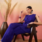 InWeave Blue 3 Piece Co Ord Set With Belt - Swadesiicart