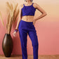 InWeave Blue 3 Piece Co Ord Set With Belt - Swadesiicart