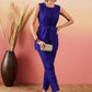 InWeave Blue 3 Piece Co Ord Set With Belt - Swadesiicart