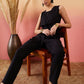 InWeave Black 3 Piece Co Ord Set With Belt - Swadesiicart