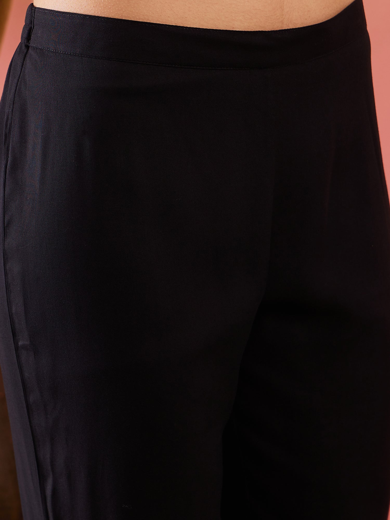 InWeave Black 3 Piece Co Ord Set With Belt - Swadesiicart
