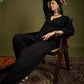 InWeave Black Angrakha Dhoti Co Ord Set - Swadesiicart