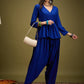 InWeave Ink Blue Angrakha Dhoti Co Ord Set - Swadesiicart