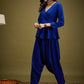 InWeave Ink Blue Angrakha Dhoti Co Ord Set - Swadesiicart