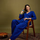 InWeave Ink Blue Angrakha Dhoti Co Ord Set - Swadesiicart