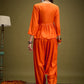 InWeave Orange Angrakha Dhoti Co Ord Set - Swadesiicart