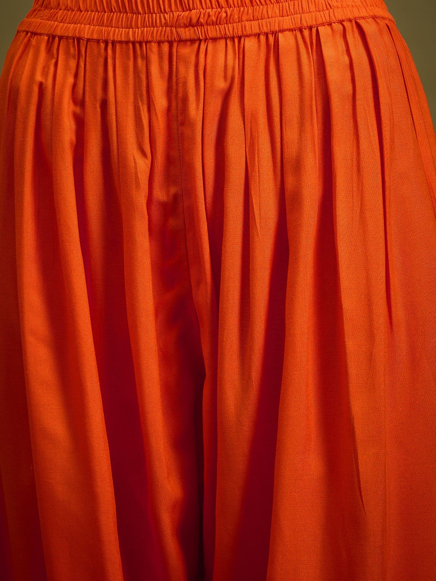 InWeave Orange Angrakha Dhoti Co Ord Set - Swadesiicart