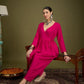 InWeave Fuchsia Angrakha Dhoti Co Ord Set - Swadesiicart