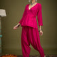 InWeave Fuchsia Angrakha Dhoti Co Ord Set - Swadesiicart