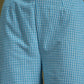 InWeave Cyan Blue Small Check Strappy Co Ord Set - Swadesiicart