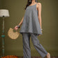 InWeave Black Small Check Strappy Co Ord Set - Swadesiicart
