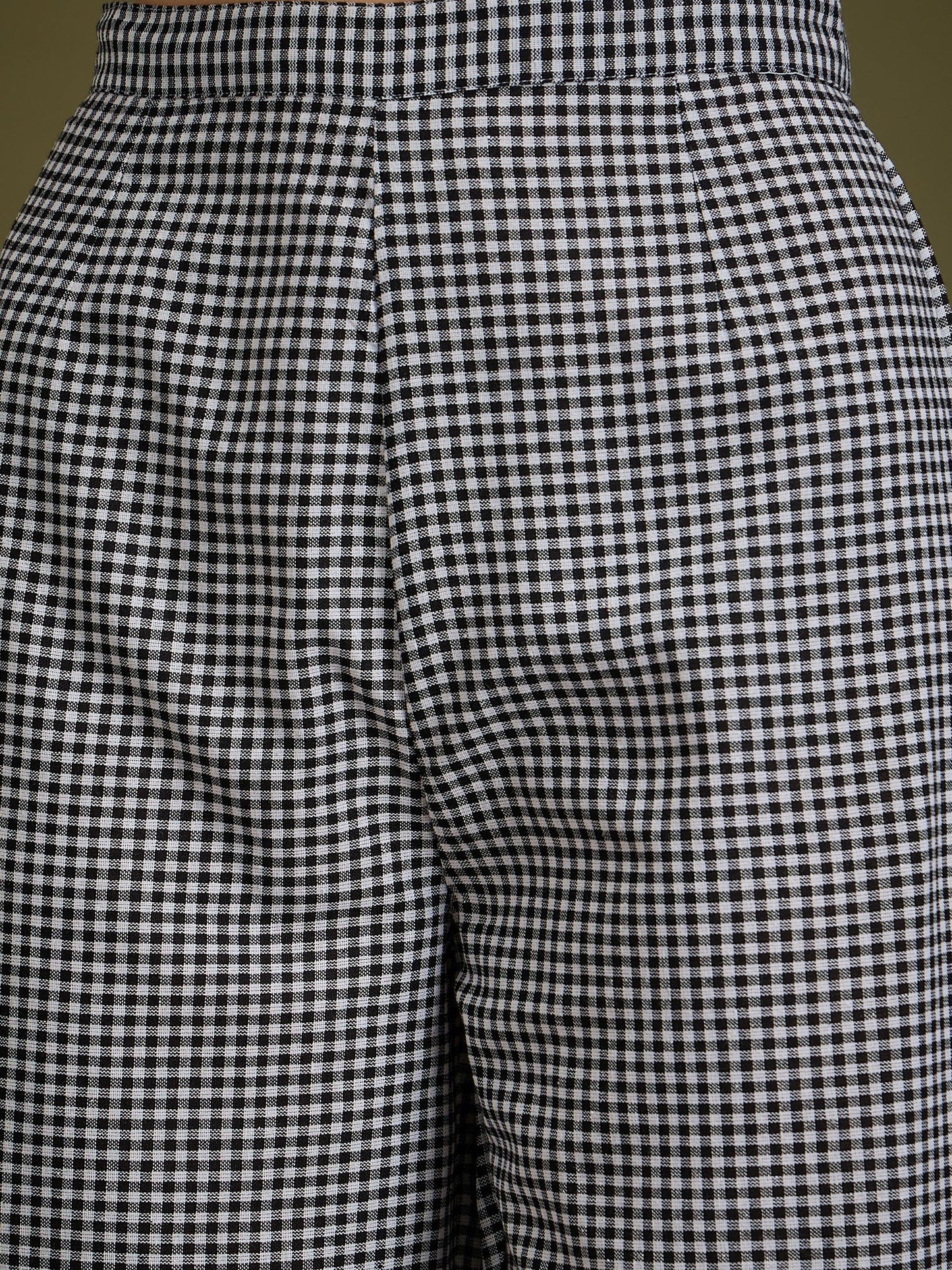 InWeave Black Small Check Strappy Co Ord Set - Swadesiicart