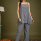 InWeave Black Small Check Strappy Co Ord Set - Swadesiicart