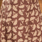 InWeave Light Brown Off White V Neck Flared Kurta Set - Swadesiicart