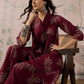 InWeave Dark Maroon Leaf Mandarin Kurta Set - Swadesiicart