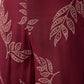 InWeave Dark Maroon Leaf Mandarin Kurta Set - Swadesiicart