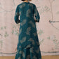 InWeave Dark Teal Leaf Mandarin Kurta Set - Swadesiicart