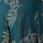 InWeave Dark Teal Leaf Mandarin Kurta Set - Swadesiicart