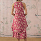 InWeave Punch Pink Beige Kurta Set - Swadesiicart