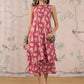 InWeave Punch Pink Beige Kurta Set - Swadesiicart