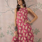 InWeave Punch Pink Beige Kurta Set - Swadesiicart