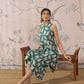 InWeave Marin Teal Beige Kurta Set - Swadesiicart
