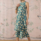 InWeave Marin Teal Beige Kurta Set - Swadesiicart