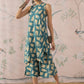 InWeave Marin Teal Beige Kurta Set - Swadesiicart