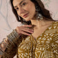 InWeave Dark Yellow Ethnic Flared Kurta Set - Swadesiicart