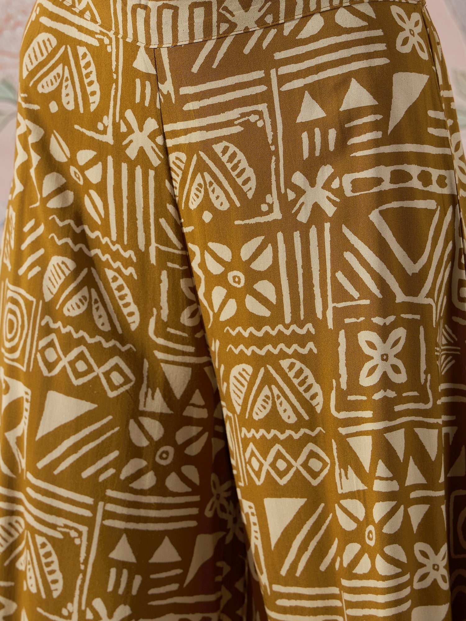 InWeave Dark Yellow Ethnic Flared Kurta Set - Swadesiicart