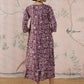 InWeave Dusty Mauve Ethnic Flared Kurta Set - Swadesiicart