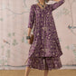 InWeave Dusty Mauve Ethnic Flared Kurta Set - Swadesiicart