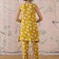 InWeave Honey Yellow Beige Slit Kurta Set - Swadesiicart
