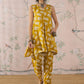 InWeave Honey Yellow Beige Slit Kurta Set - Swadesiicart