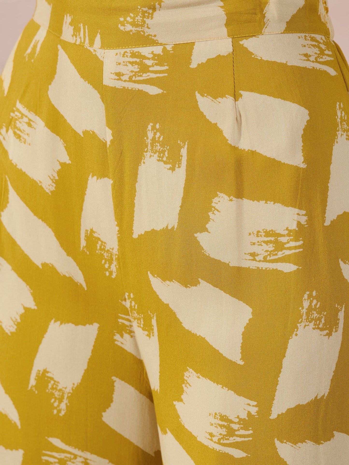 InWeave Honey Yellow Beige Slit Kurta Set - Swadesiicart
