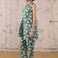 InWeave Marin Teal Beige Slit Kurta Set - Swadesiicart